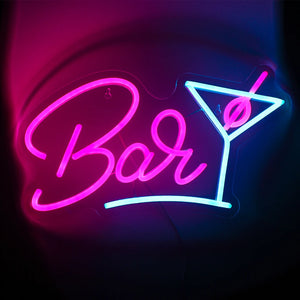 Bar／OPEN／Beer／Cheers／Cacktails　LEDネオンサイン（ネオン看板）