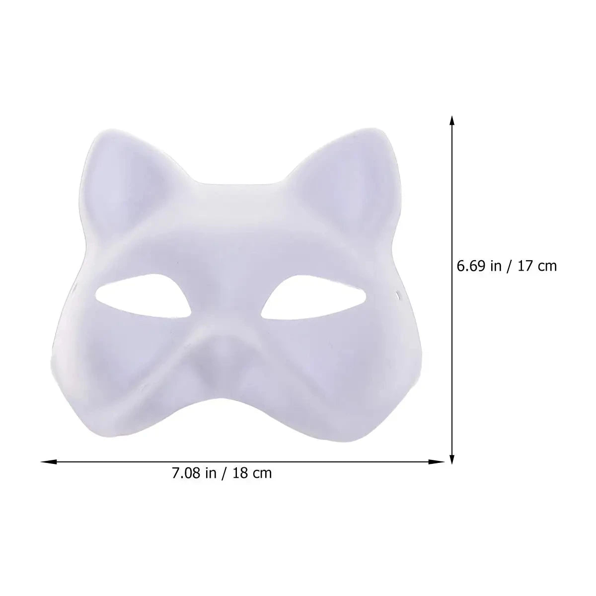イベント装飾・ハロウィングッズ｜ペイントにぴったり！猫型お面(5-50pcs)