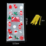 イベント・クリスマス装飾｜ギフト用 ビニール製バッグ (50枚セット)