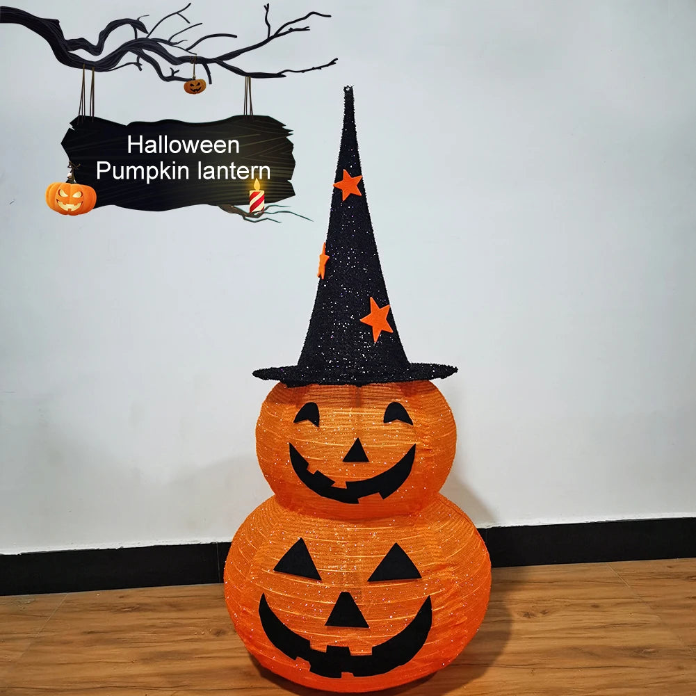 イベント・ハロウィングッズ｜LEDライト付きスタンドパンプキンランタン