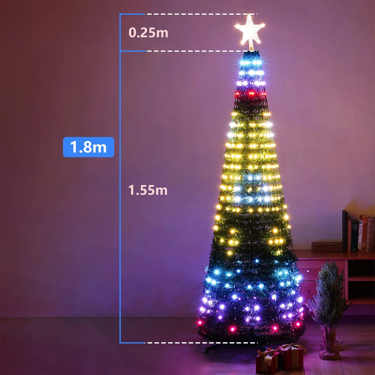 イベント・クリスマス装飾｜ツリーイルミネーション＆スターライト(1.5M/1.8M/2.1M)