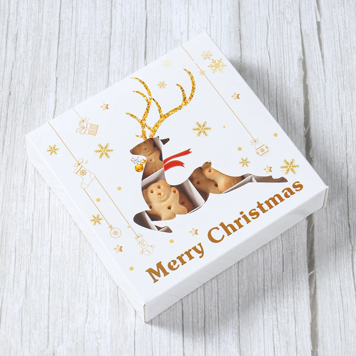 イベント・クリスマス装飾｜紙製クリスマス柄ギフトボックス