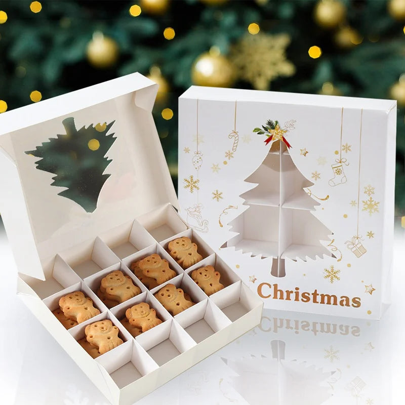 イベント・クリスマス装飾｜紙製クリスマス柄ギフトボックス