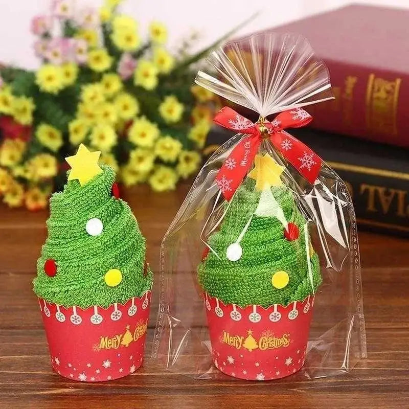 イベント・クリスマスグッズ｜可愛い！クリスマスラッピング ハンドタオルセット(30×30cm)