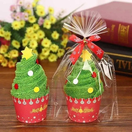 イベント・クリスマスグッズ｜可愛い！クリスマスラッピング ハンドタオルセット(30×30cm)