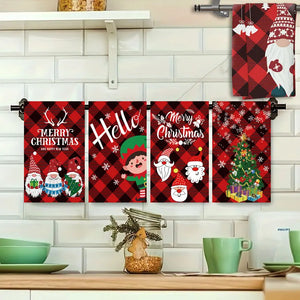 クリスマスグッズ・ ノベルティ用品｜クリスマス柄タオル5枚セット | 40×60c