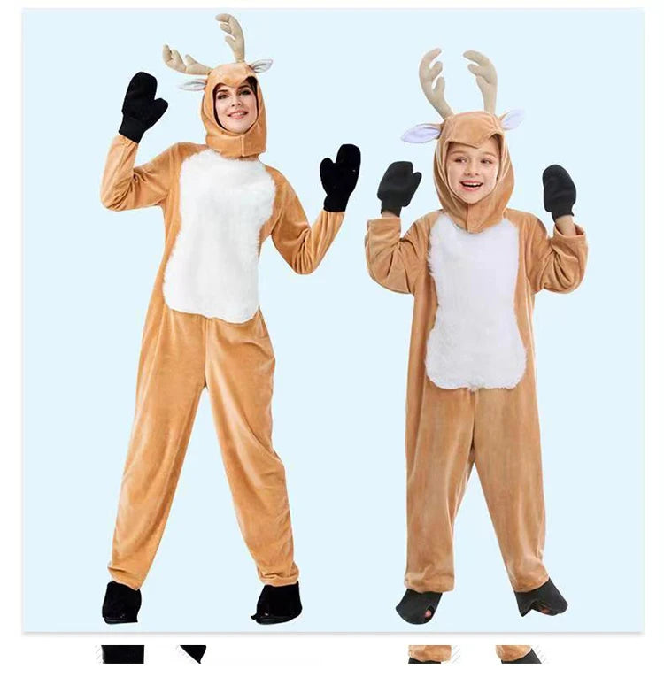 イベント・クリスマスグッズ｜キッズ用トナカイコスプレ衣装セット(XS～XL)