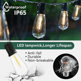 イベント・ガーデン装飾｜ソーラー式 屋外用防水 LEDストリング電球型ライト(4.5M/7M/9M)