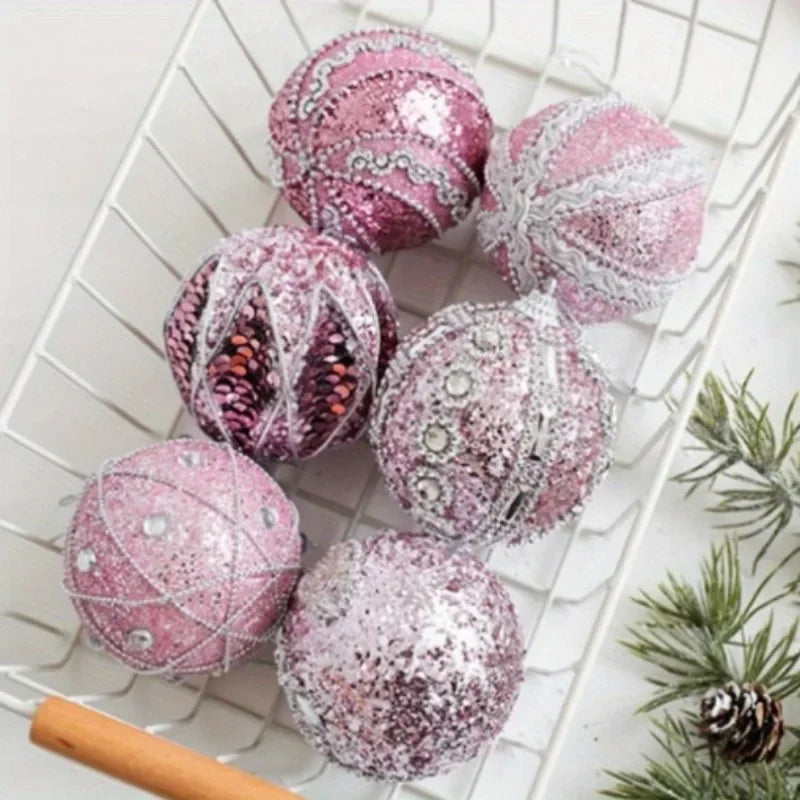 イベント・クリスマス装飾｜ピンクフォームボール6個セット