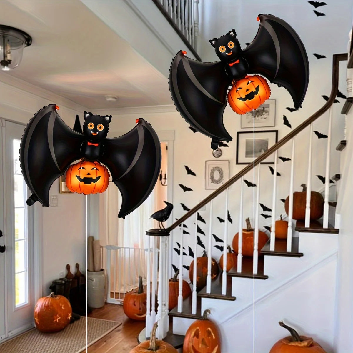 イベント・ハロウィン装飾｜こうもり＆クモ型バルーンセット(1～20個)