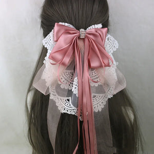 イベント・ハロウィングッズ｜メイド風 特大リボンヘアアクセサリー