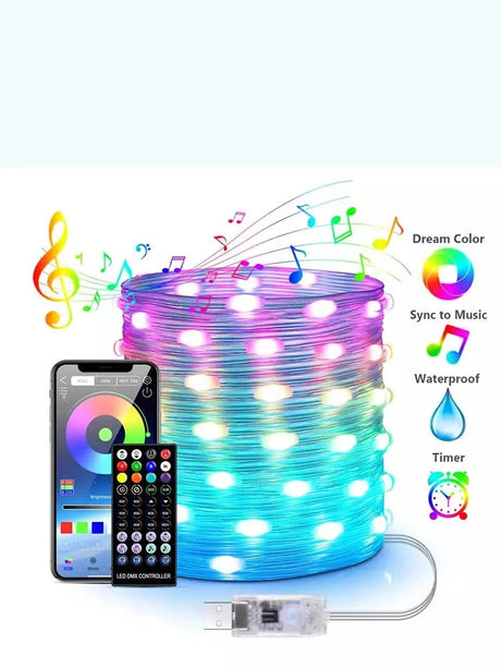 イベント・クリスマス装飾｜Bluetooth対応  LEDデコレーションライト(2m～40m)