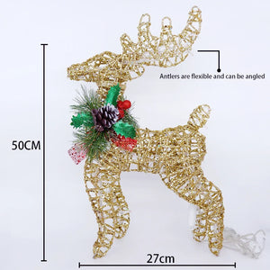 イベント・クリスマス装飾｜鉄製トナカイライトイルミネーション(30c/40c/50c)