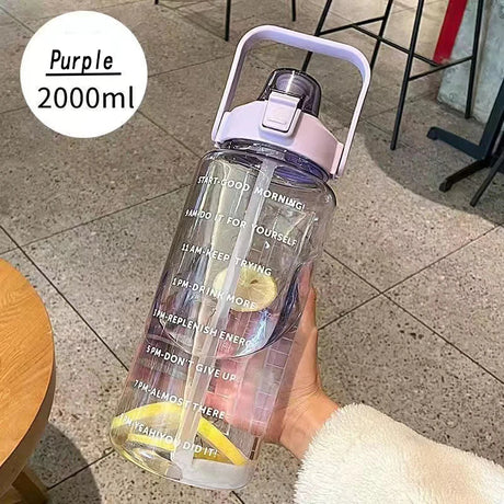 |イベント・ノベルティ用品 | 大容量2Lウォーターボトル ストロー付き| 2000ml