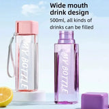 |イベント・ノベルティ用品 |ポータブル透明スクエアボトル | 500ml