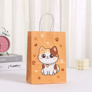 |ノベルティ用品 | 猫プリントギフトバッグセット | W15×H21×D8