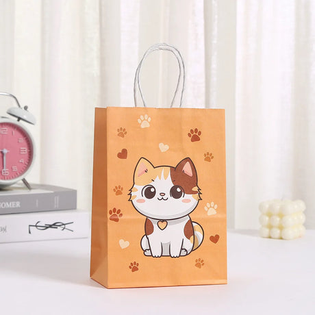 |ノベルティ用品 | 猫プリントギフトバッグセット | W15×H21×D8