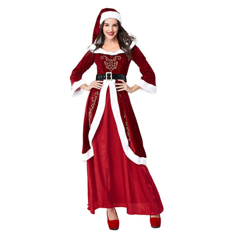 イベント・クリスマスグッズ｜サンタクロース風ドレス コスチューム(M～XXL)