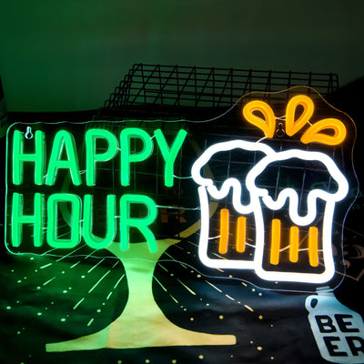 ハッピーアワーLEDネオンサイン（ネオン看板）｜誉PRINTING