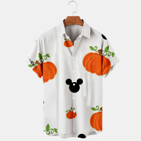イベント・ハロウィングッズ｜ディズニーミッキー柄シャツ(S～5XL)