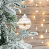 イベント・クリスマス装飾｜ゴールドリネンロープ付きクリスマスボール6個セット