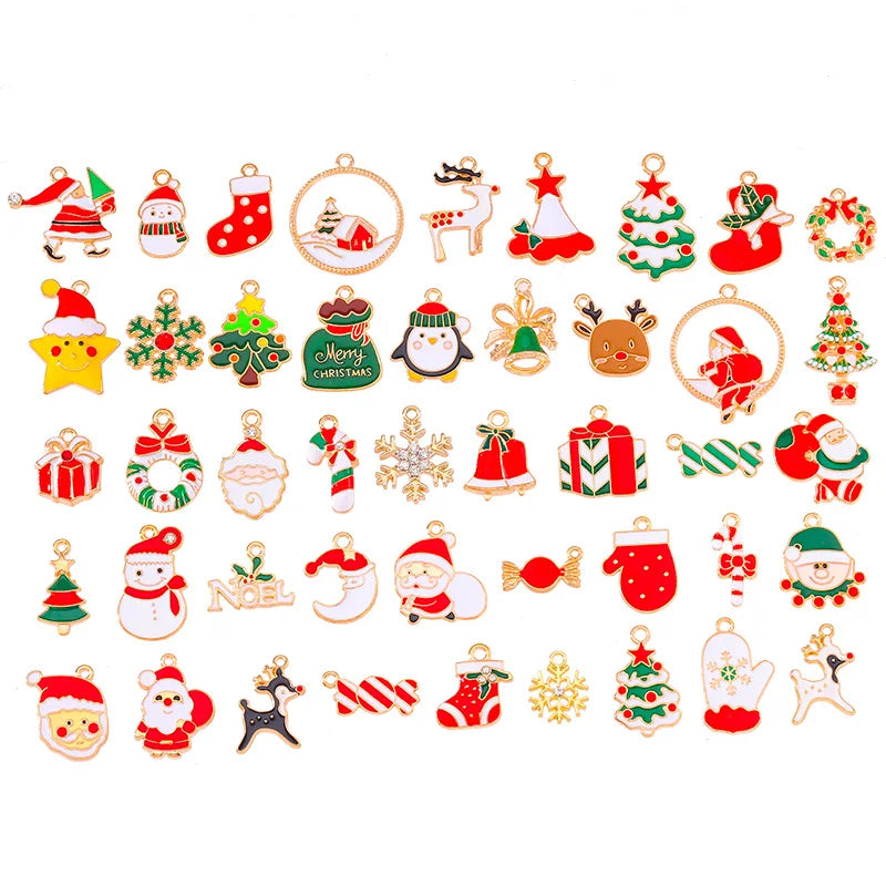 キュートなクリスマスチャームセット（10個セット）