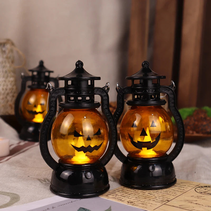 イベント・ハロウィングッズ｜かぼちゃLEDライト ポータブルキャンドルランタン型(12.6c)