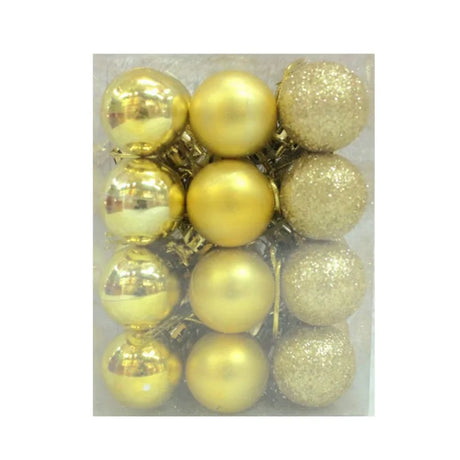 イベント・クリスマス装飾｜24個入り グリッター クリスマスツリーボール
