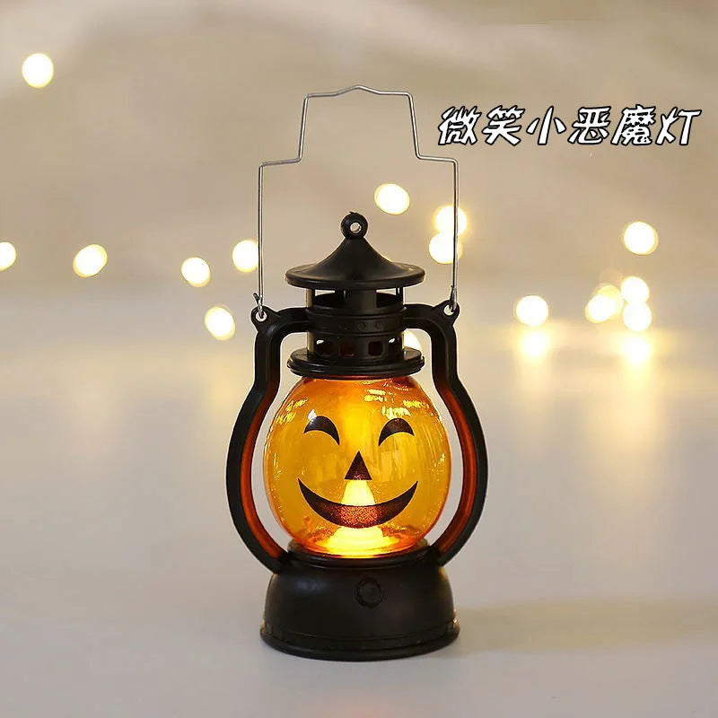 イベント・ハロウィングッズ｜レトロLEDライト ポータブルキャンドルランタン型(12.6c)