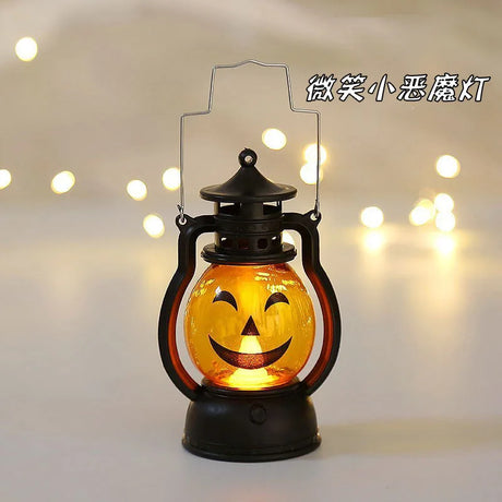 イベント・ハロウィングッズ｜レトロLEDライト ポータブルキャンドルランタン型(12.6c)