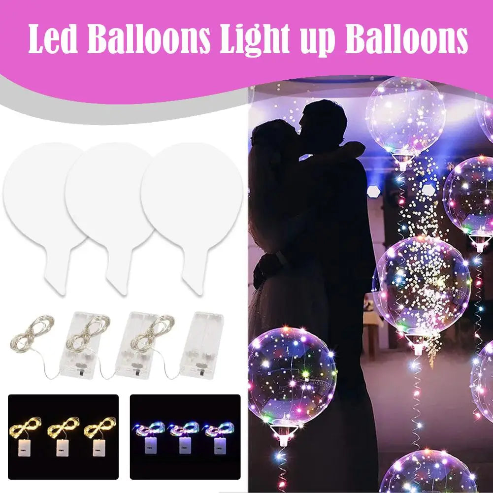 イベント・クリスマス装飾｜LED光るバルーン 50cm 3セット