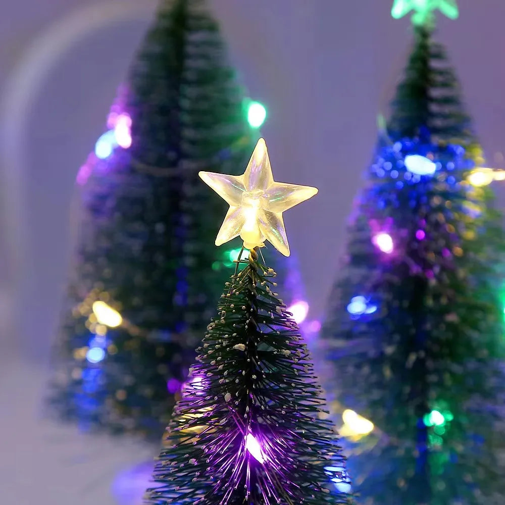 LEDライト付きミニクリスマスツリー 卓上装飾