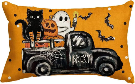 イベント・ハロウィングッズ｜リネンクッションカバー30x50cm