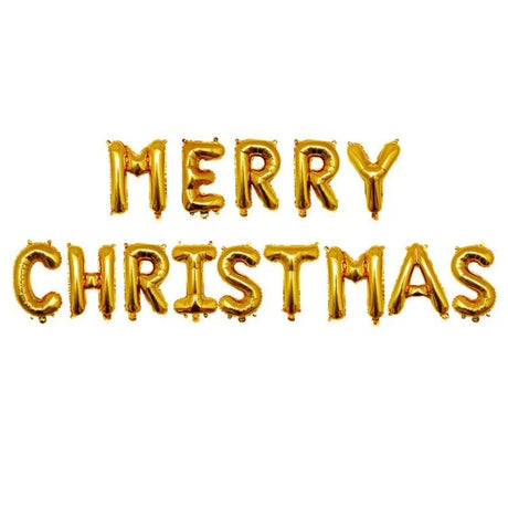 イベント・クリスマス装飾｜メリークリスマスホイルバルーンセット