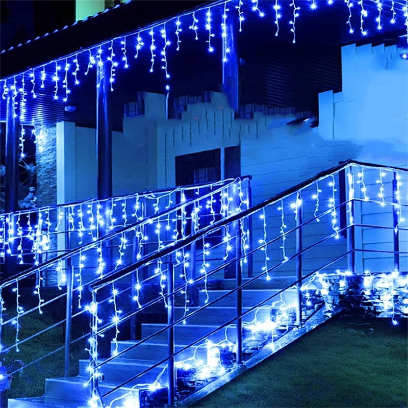 イベント・クリスマス装飾｜屋外用LED滝型ストリングライト(幅4m)