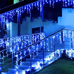 イベント・クリスマス装飾｜屋外用LED滝型ストリングライト(幅4m)