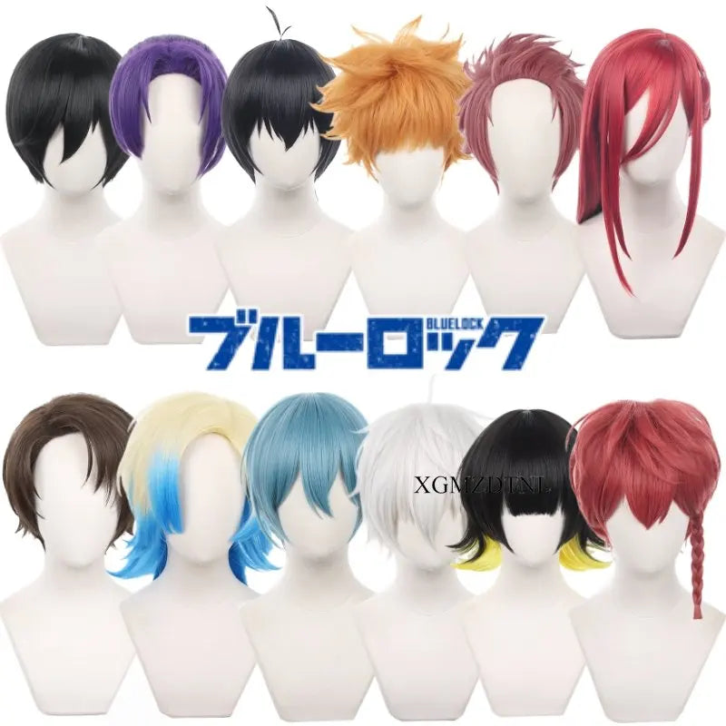 イベント・ハロウィングッズ ｜人気！ブルーロックキャラコスプレ用ウィッグセット