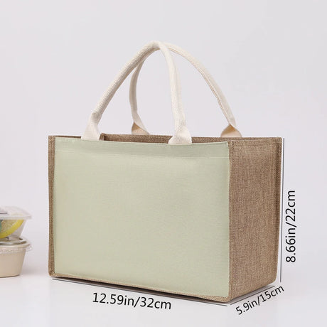 |ノベルティ用品 |リネン風マチ幅広ファスナー付きバック | 32×22c