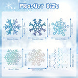 イベント・クリスマス装飾｜青銀雪結晶装飾24個セット