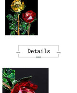 クリスタルローズガラスペーパーウェイトギフト