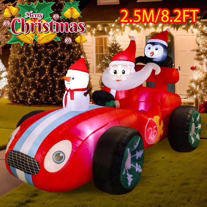 イベント・クリスマス装飾｜サンタ車両インフレータブル装飾