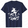 イベント・ハロウィングッズ｜レディース ハロウィン魔女柄Tシャツ (S～XXL)