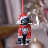 イベント・クリスマス装飾｜猫彫刻ペンダント樹脂フィギュア