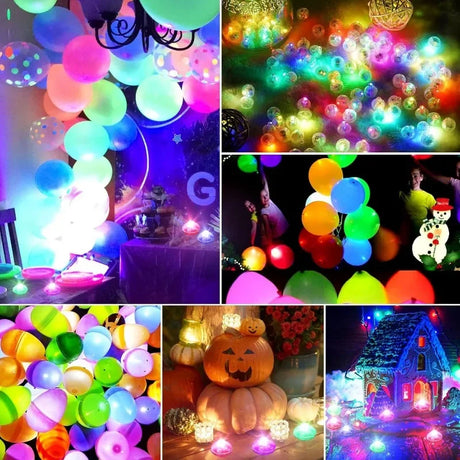【イベント・ハロウィン装飾】ミニLEDボールランプ(10pcs～100pcs)