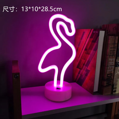 【イベント・クリスマス装飾】LEDネオン ユニコーン・フラミンゴなどのデザインライト