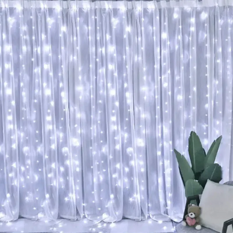 イベント・クリスマス装飾｜防水クリスマスカーテンライトUSB接続(幅3M/4M/6M)