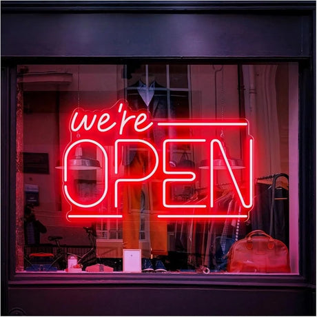 WE ARE OPEN　LEDネオンサイン