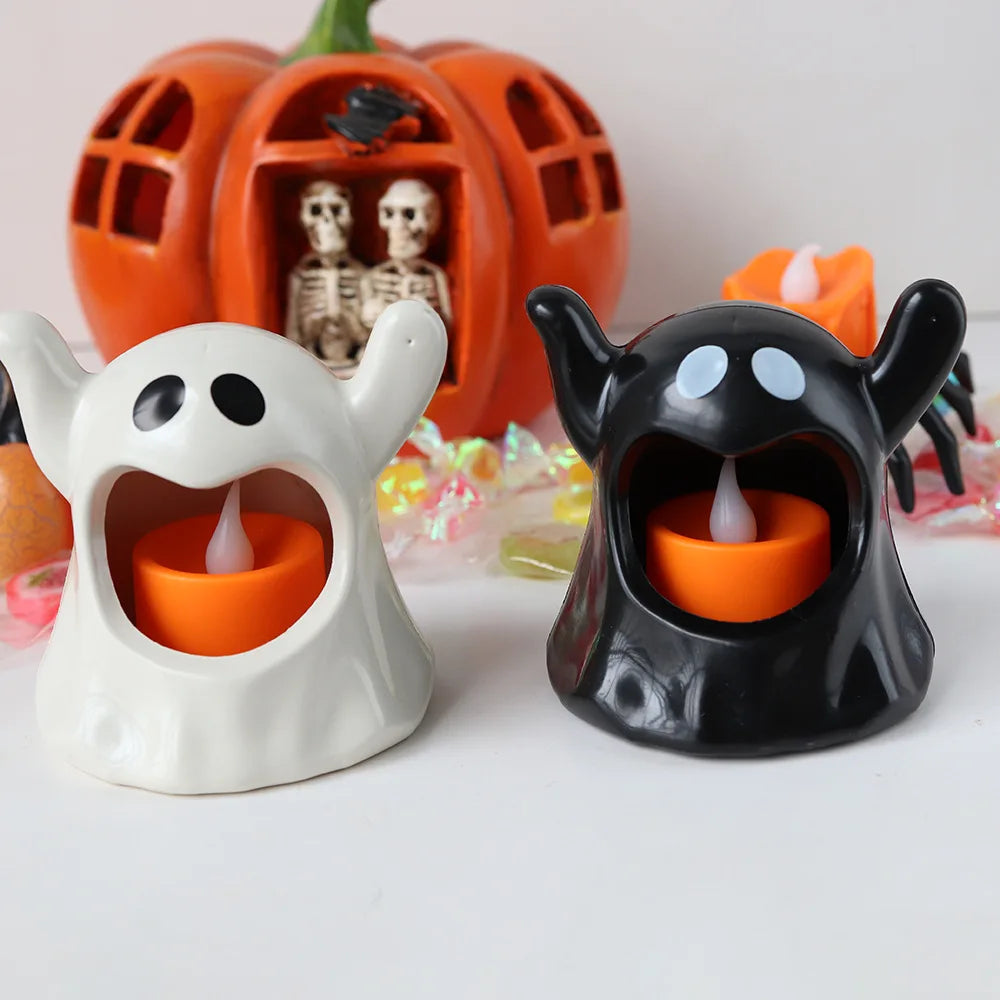 イベント・ハロウィングッズ｜LEDゴーストキャンドルホルダー