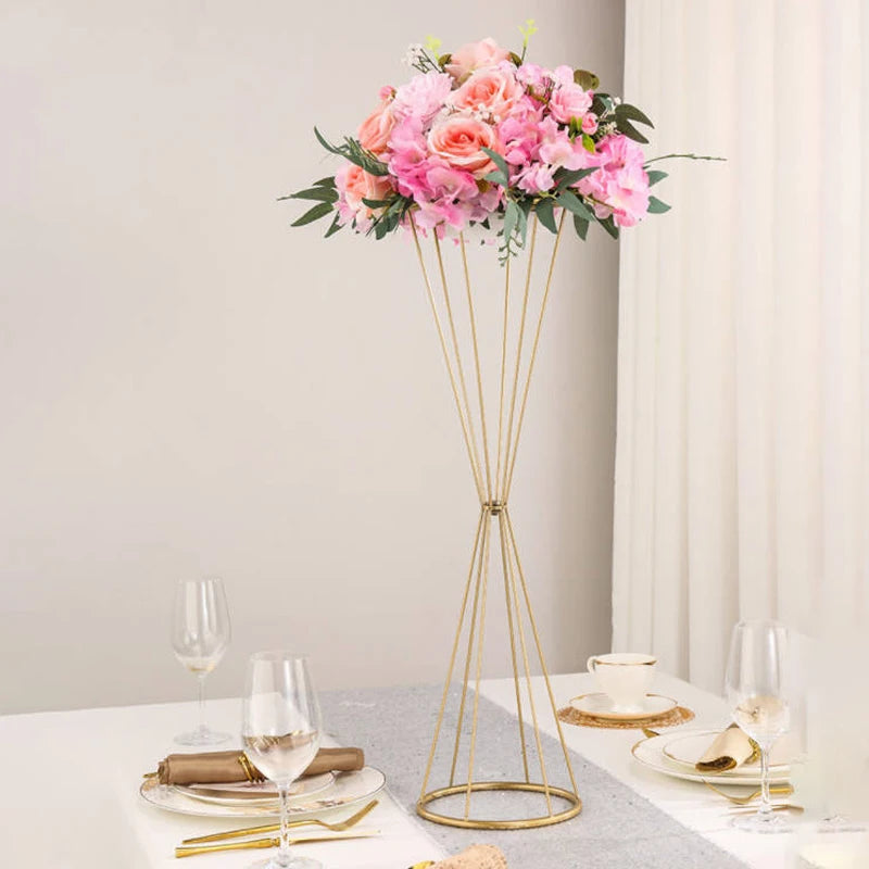結婚式・インテリア装飾｜ゴールドメタルフラワースタンド 50/68cm