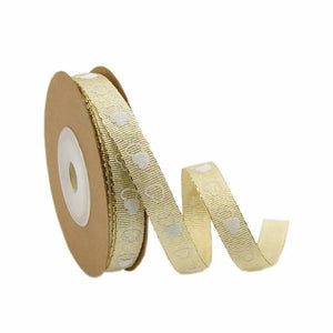 ハートプリントオーガンザリボン 10m